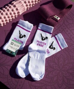 MY DAY MY DREAM - Socken "Pilates Babe", weiß, Baumwolle – Bild 4