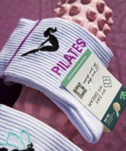 MY DAY MY DREAM - Socken "Pilates Babe", weiß, Baumwolle – Bild 2