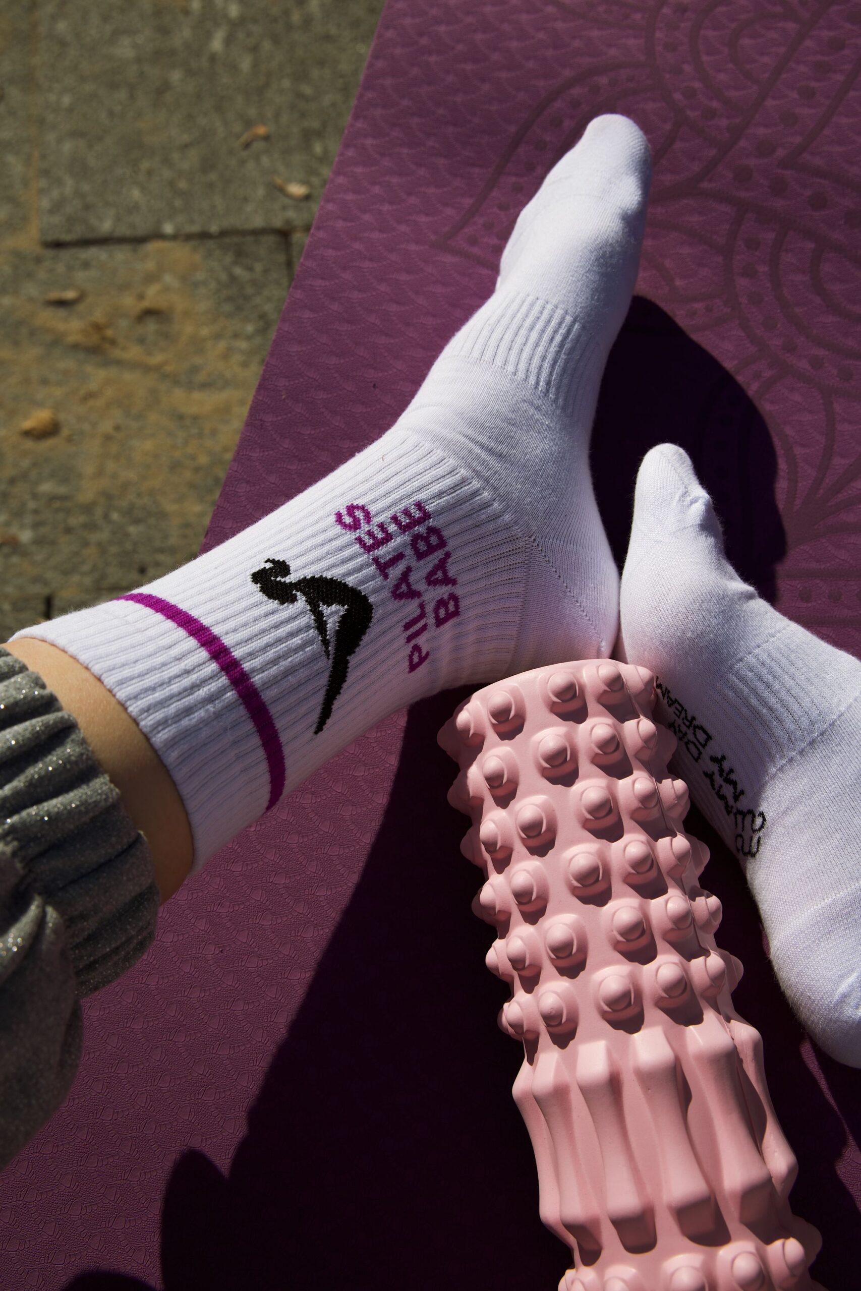 MY DAY MY DREAM - Socken "Pilates Babe", weiß, Baumwolle – Bild 3