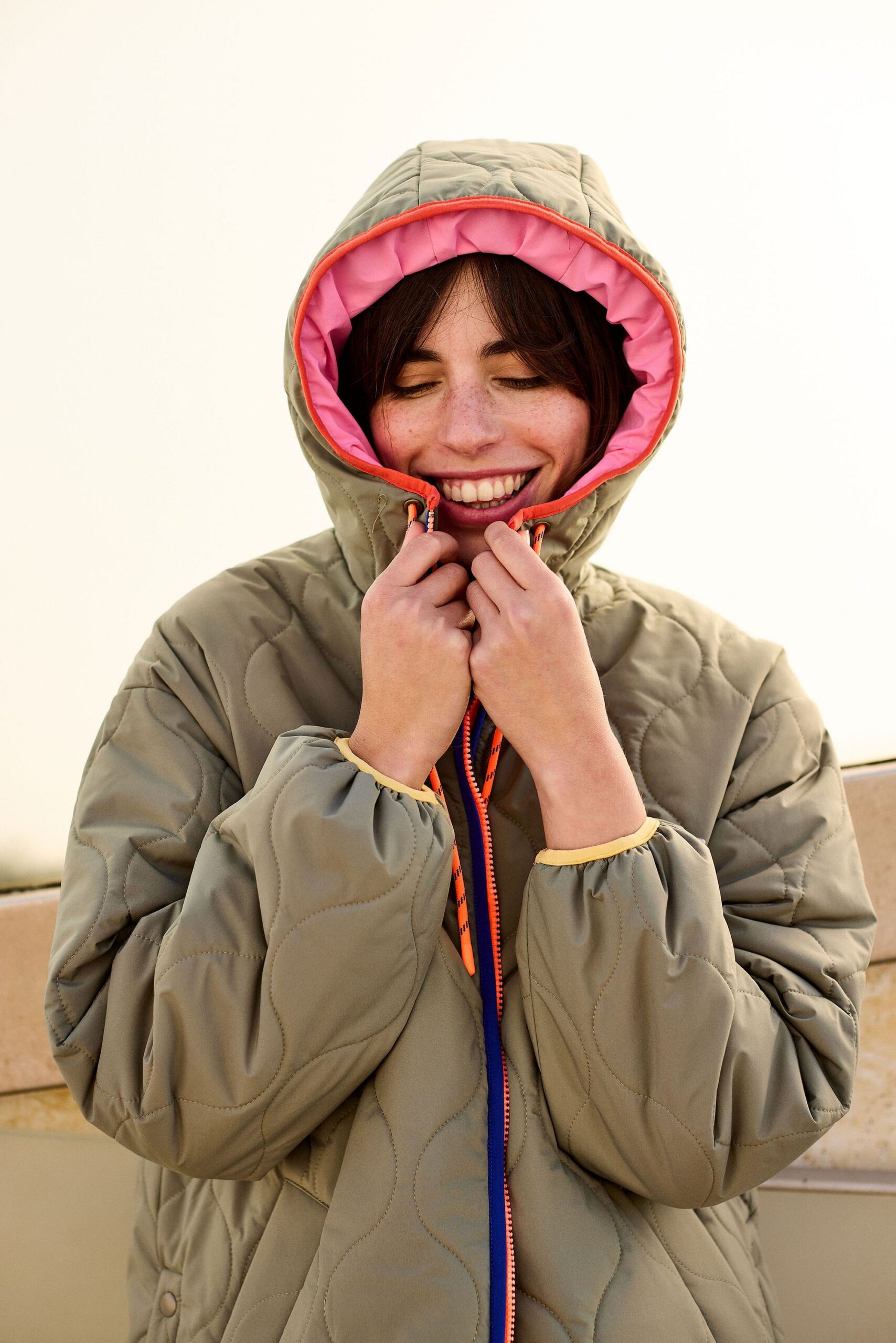 Arsène et les Pipelettes - Parka Women, wendbar, Khaki Pink – Bild 2