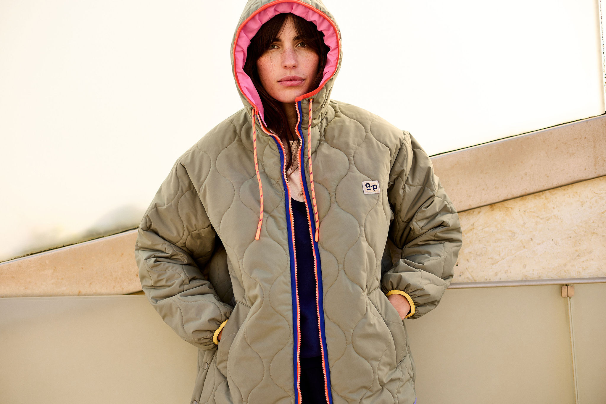 Arsène et les Pipelettes - Parka Women, wendbar, Khaki Pink – Bild 3