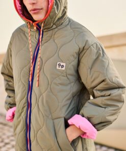 Arsène et les Pipelettes - Parka Women, wendbar, Khaki Pink – Bild 5