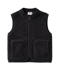 Alwero - Bodywarmer RUDI Junior, Dark Black, Biowolle ultra light