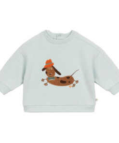 Arsene et les Pipelettes - Sweatshirt Baby, CHIEN, ice blue, Biobaumwolle