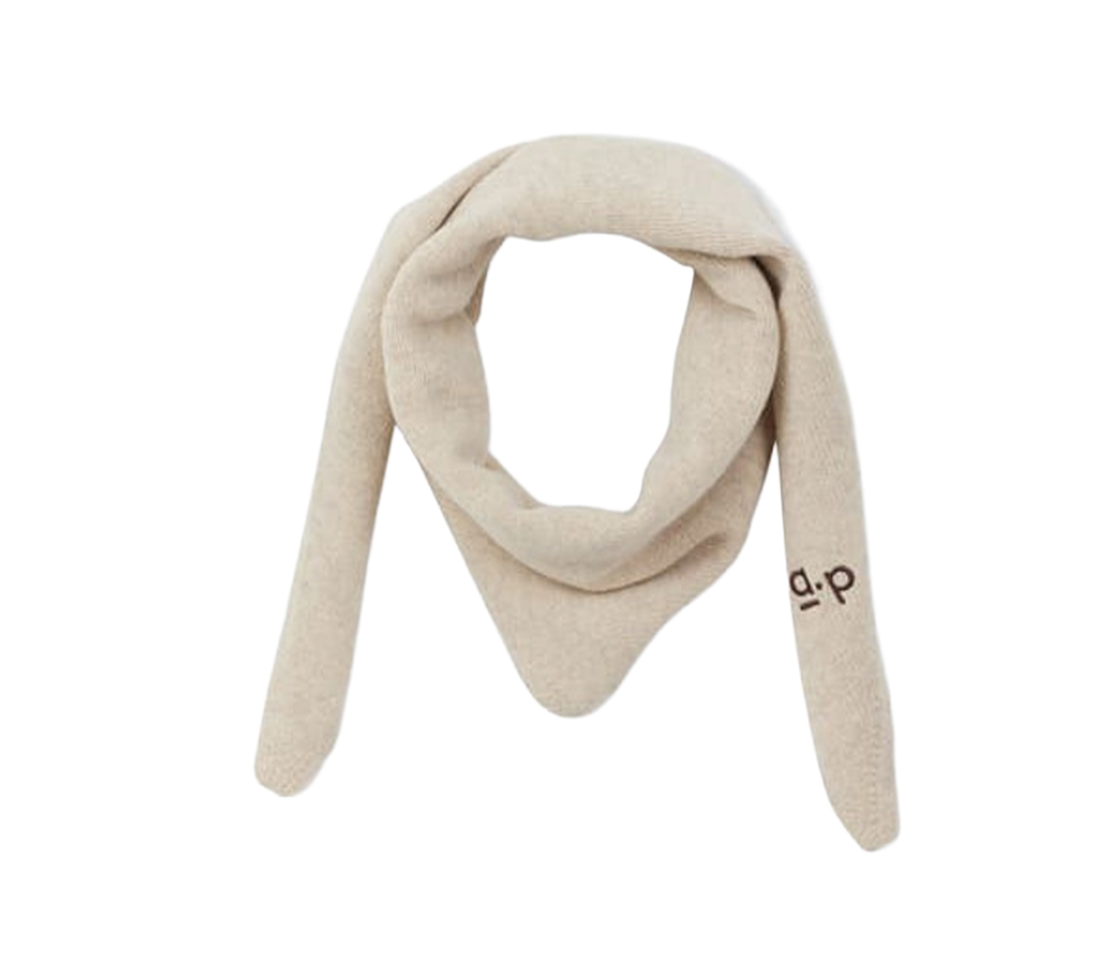 Arsene et les Pipelettes - Dreieckschal Mohair, Ecru, Merinowolle – Bild 2