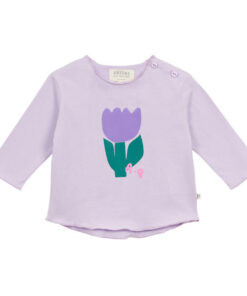 Arsene et les Pipelettes - Longsleeve Baby, FLEUR, lila, Biobaumwolle