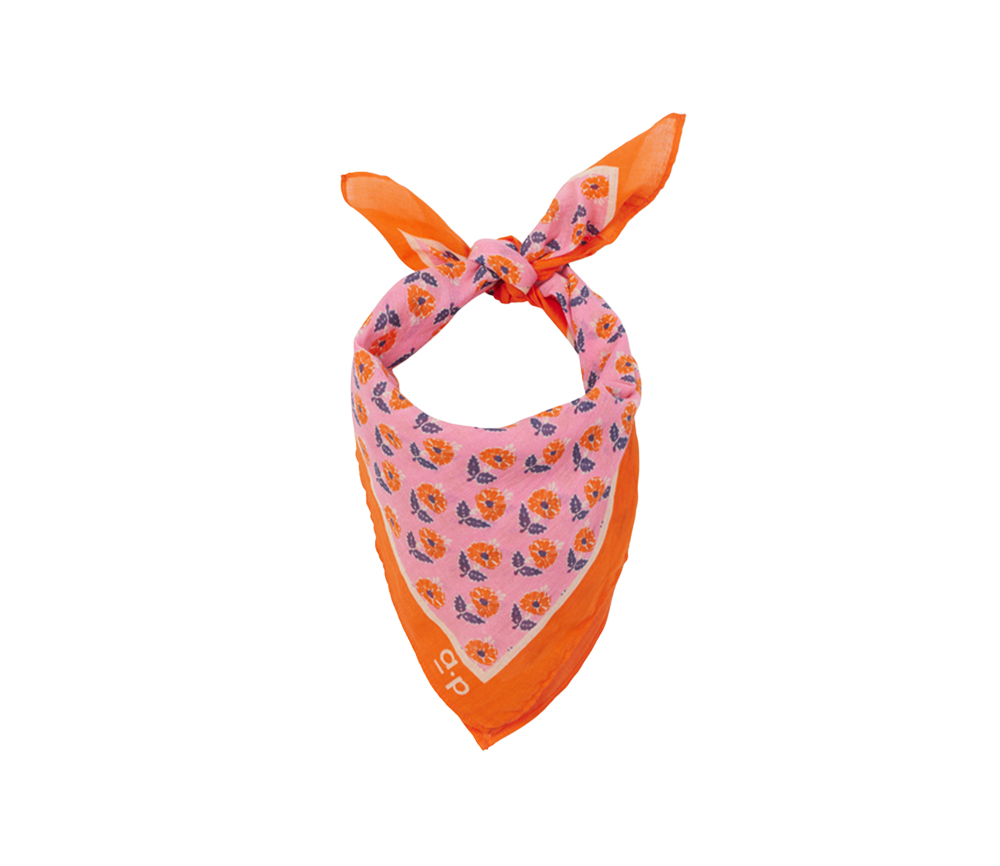 Arsene et les Pipelettes - Halstuch Blumenmuster, Pink
