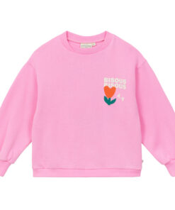 Arsene et les Pipelettes - Sweatshirt, BISOUS BISOUS, pink, Biobaumwolle, GOTS