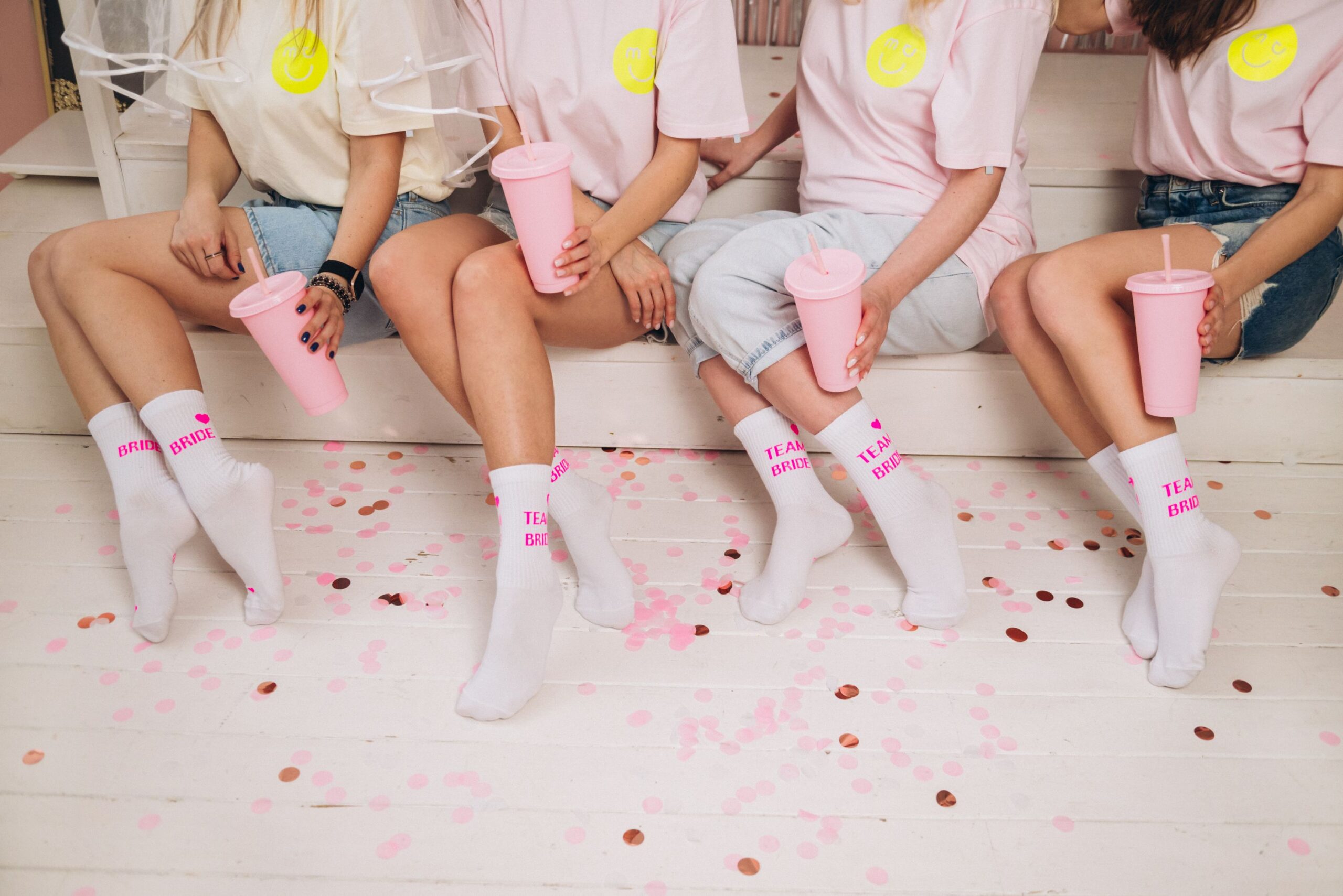 MY DAY MY DREAM - Socken "Team Bride", weiß, Baumwolle – Bild 4