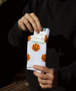 MY DAY MY DREAM - Socken "Basketball", weiß, Baumwolle – Bild 2