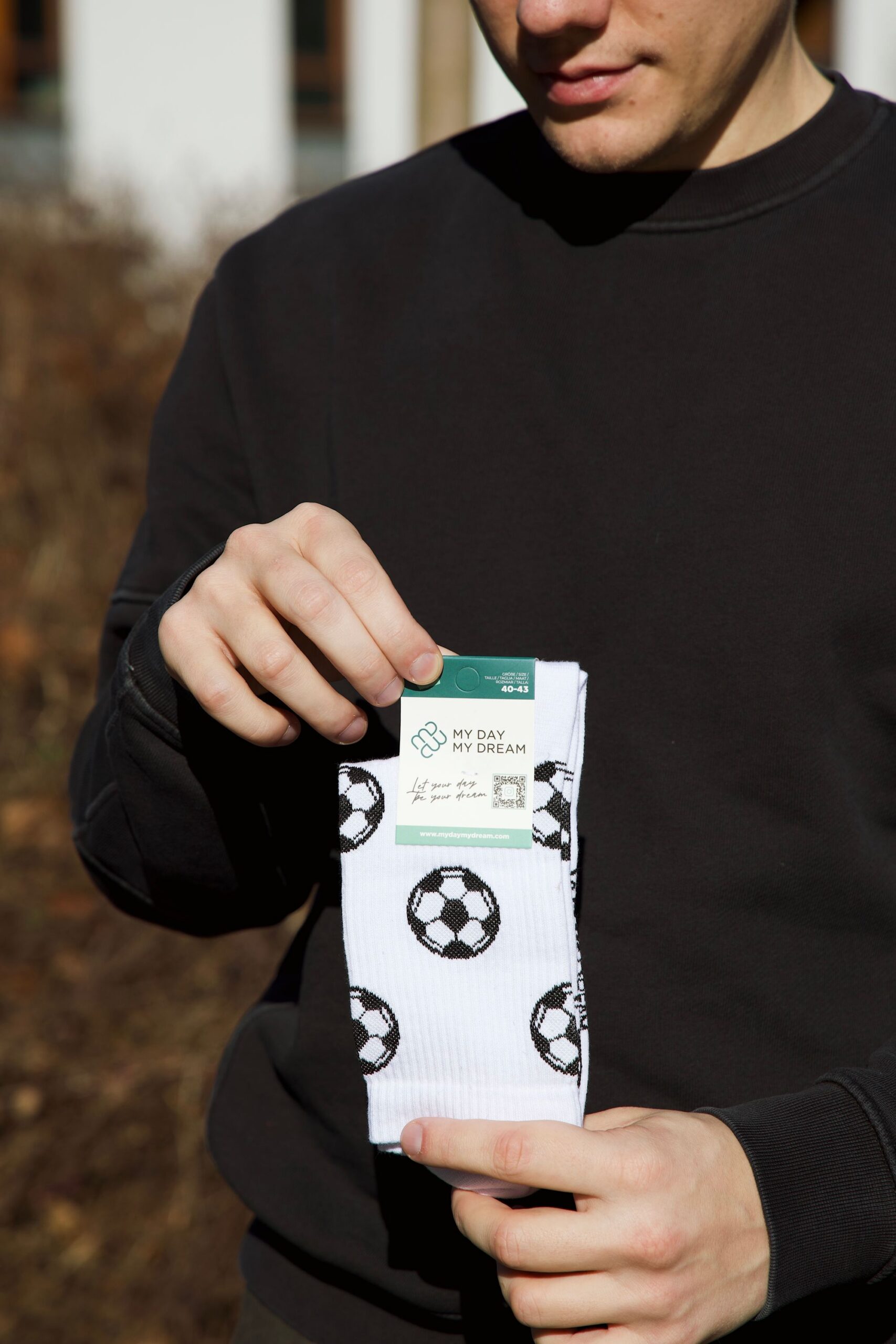 MY DAY MY DREAM - Socken "Fußball", weiß, Baumwolle – Bild 6