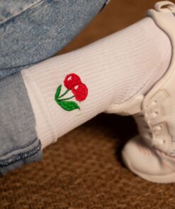 MY DAY MY DREAM - Socken "Cherry", weiß, Baumwolle – Bild 3