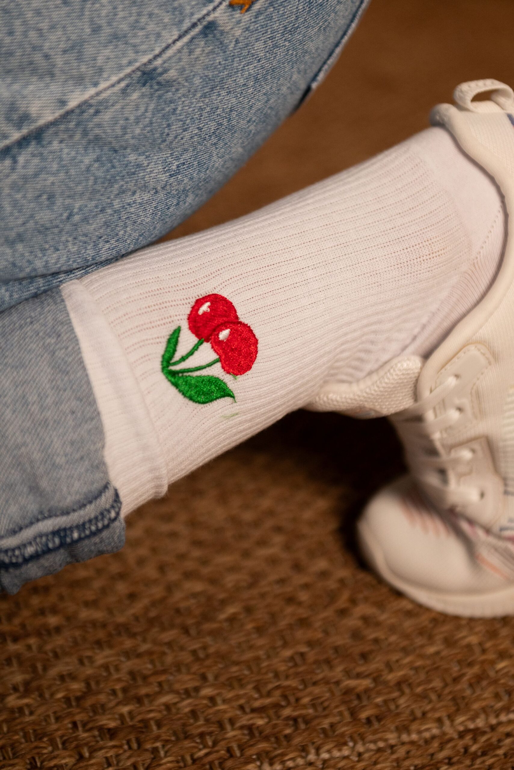 MY DAY MY DREAM - Socken "Cherry", weiß, Baumwolle – Bild 3