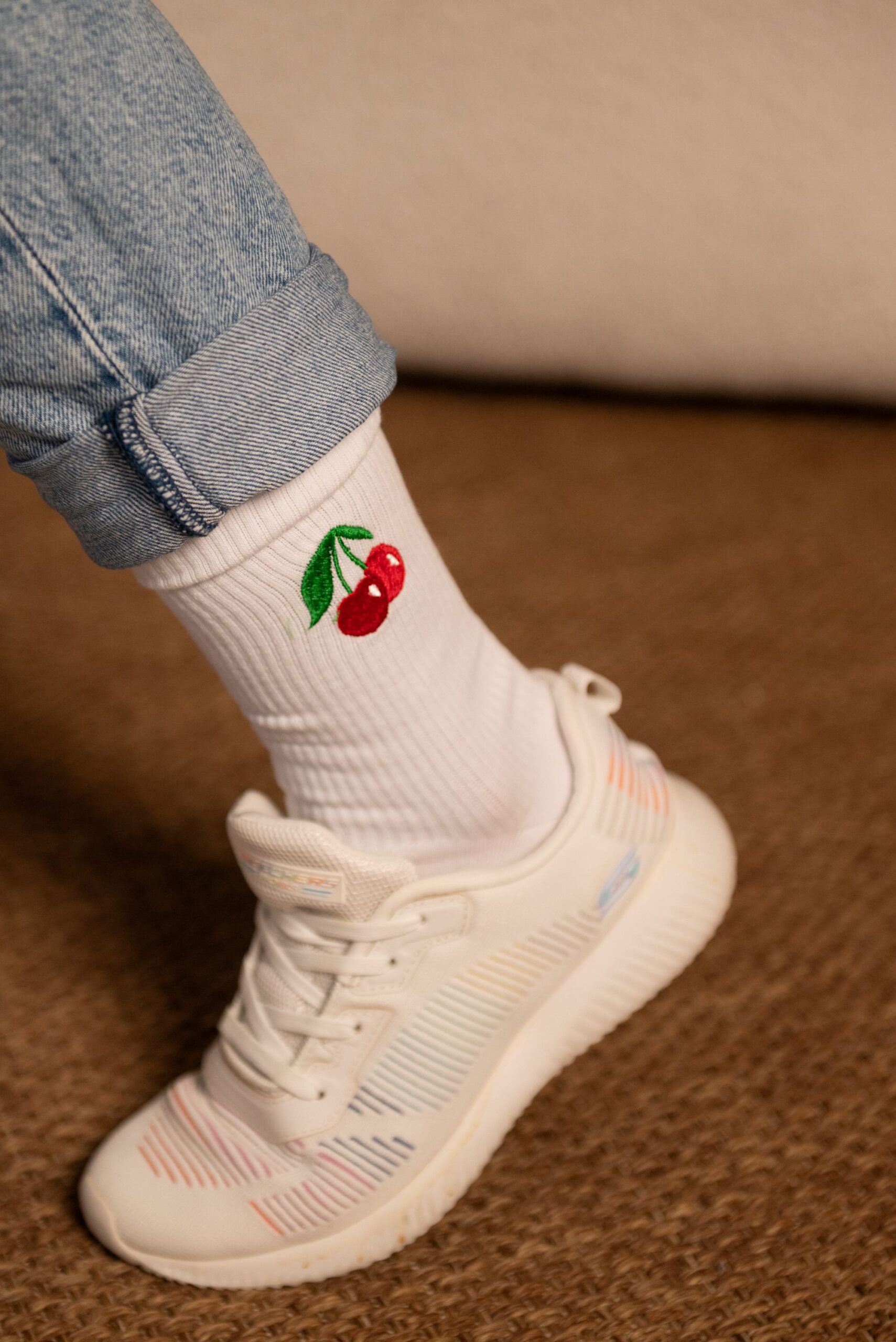 MY DAY MY DREAM - Socken "Cherry", weiß, Baumwolle – Bild 4