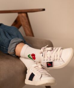 MY DAY MY DREAM - Socken "Cherry", weiß, Baumwolle – Bild 5