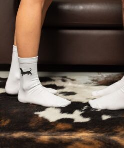 MY DAY MY DREAM - Socken "Dackel", weiß, Baumwolle – Bild 4