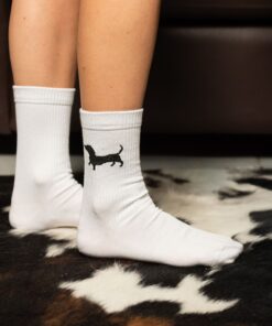 MY DAY MY DREAM - Socken "Dackel", weiß, Baumwolle – Bild 2