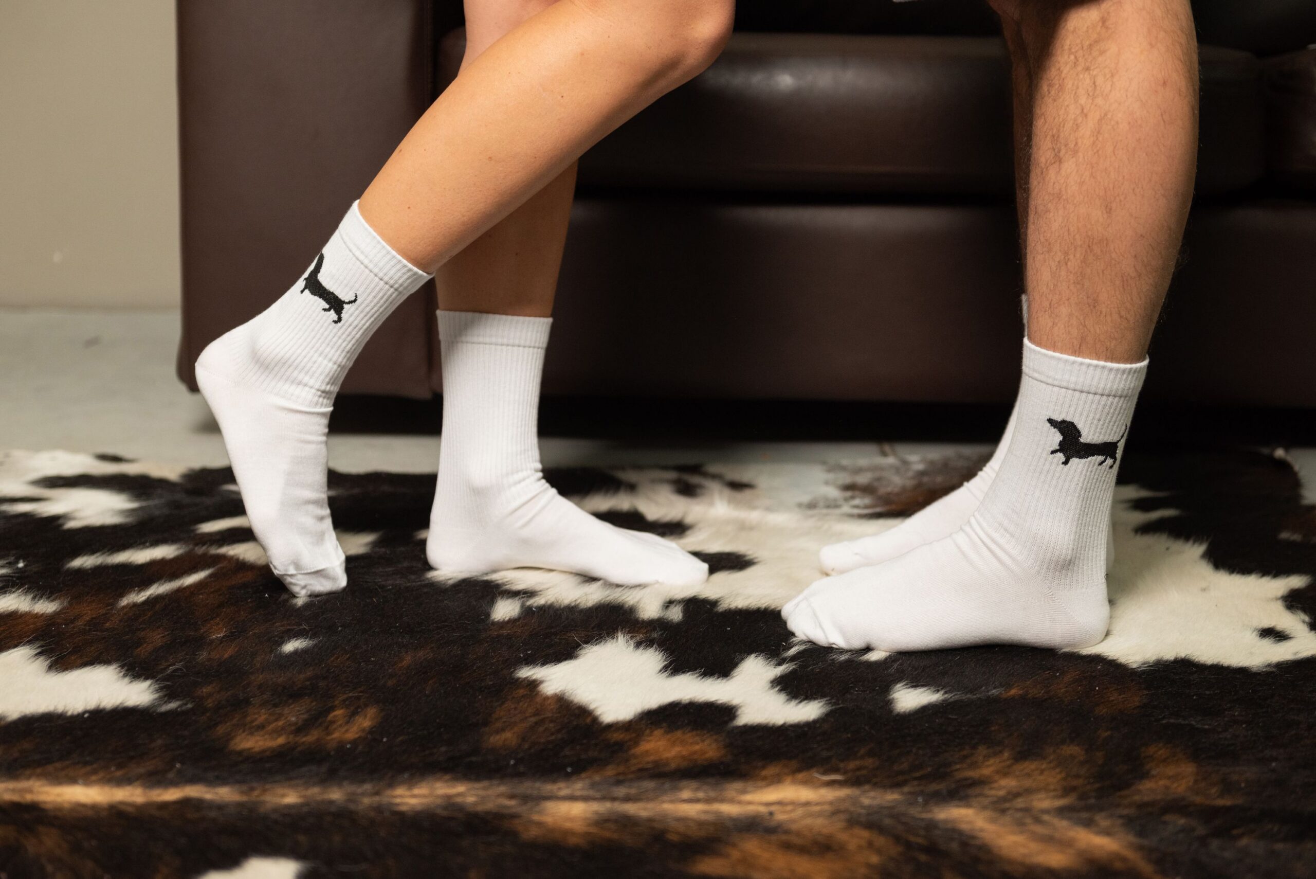 MY DAY MY DREAM - Socken "Dackel", weiß, Baumwolle – Bild 5