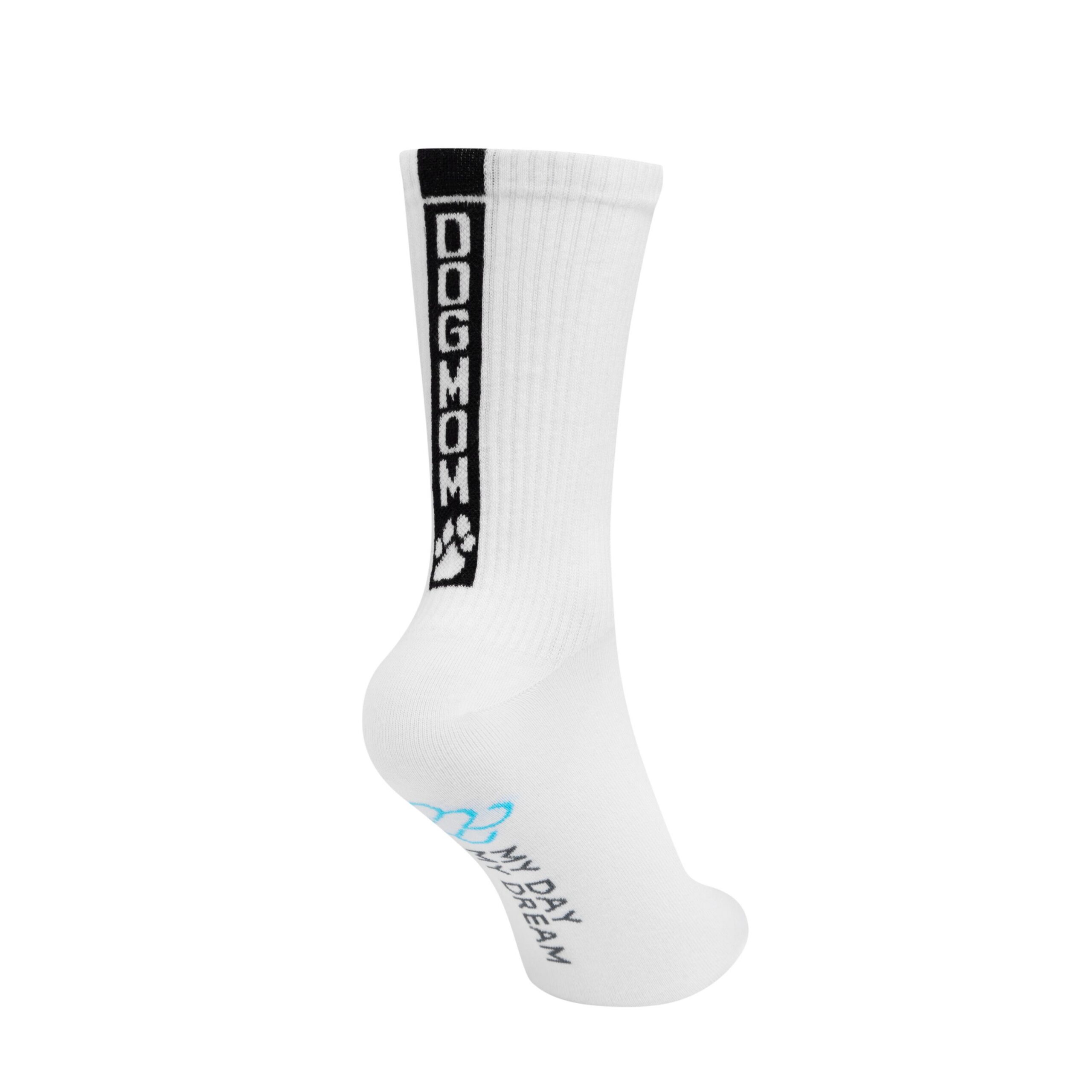 MY DAY MY DREAM - Socken "Dogmom", weiß, Baumwolle
