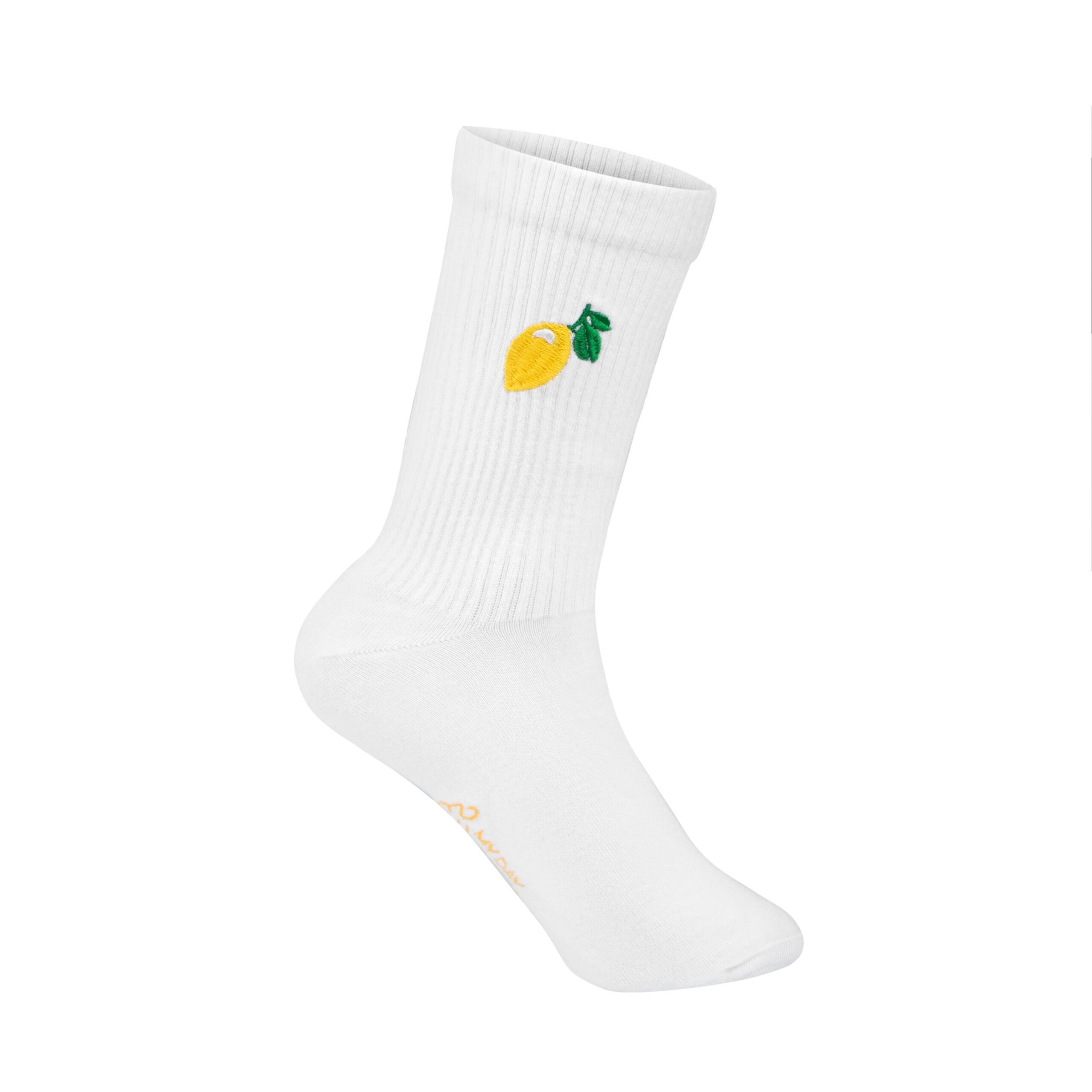 MY DAY MY DREAM - Socken "Lemon", weiß, Baumwolle