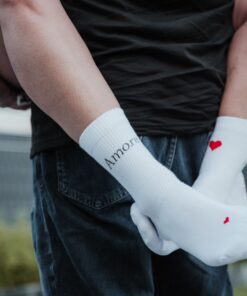 MY DAY MY DREAM - Socken "Amore 2.0", weiß, Baumwolle – Bild 3