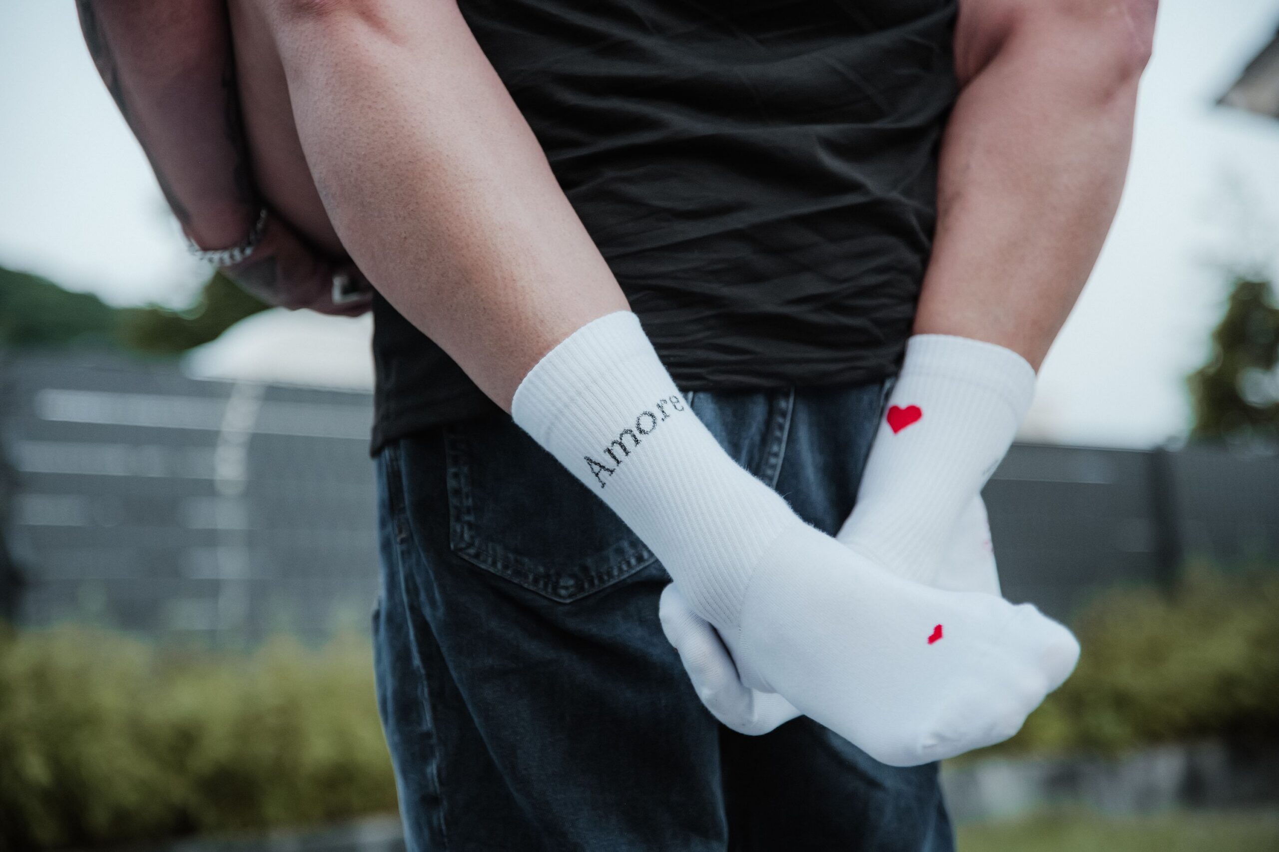 MY DAY MY DREAM - Socken "Amore 2.0", weiß, Baumwolle – Bild 3