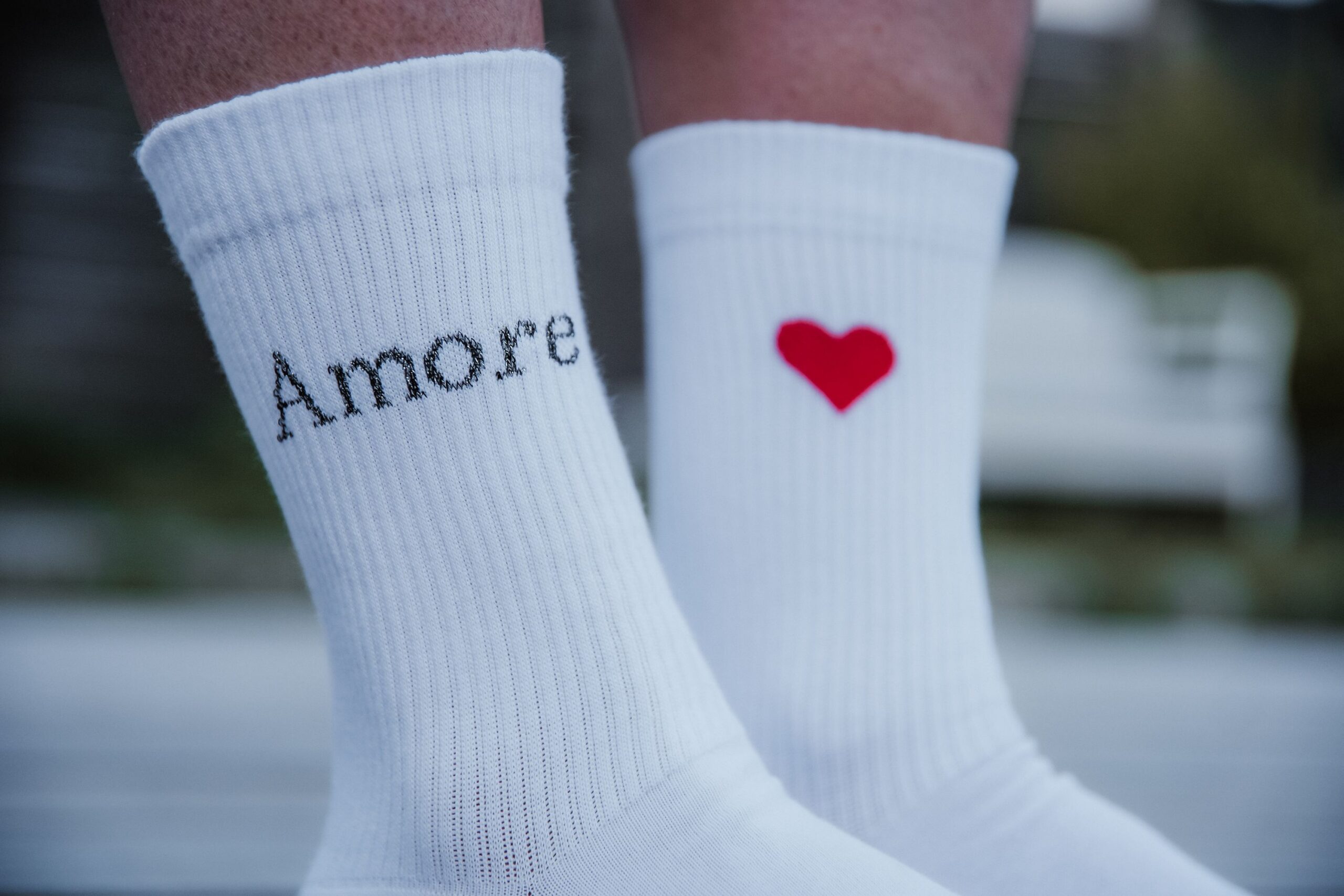 MY DAY MY DREAM - Socken "Amore 2.0", weiß, Baumwolle – Bild 4
