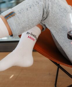 MY DAY MY DREAM - Socken "Drinking Mom", weiß, Baumwolle – Bild 5
