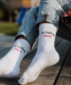 MY DAY MY DREAM - Socken "Drinking Mom", weiß, Baumwolle – Bild 2