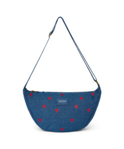 Studio Noos - Bauchtasche Fanny Pack "Dark Denim" Red Hearts