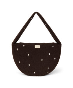 Studio Noos - Cross Body Bag "Dark Chocolate" White Hearts