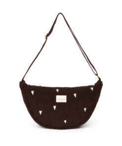 Studio Noos - Bauchtasche Fanny Pack "Dark Chocolate" White Hearts