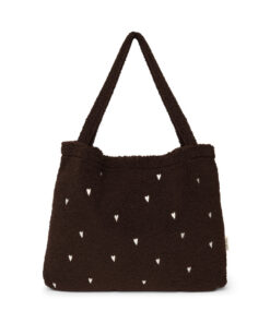 Studio Noos - Mom Bag "Teddy Chocolate" White Hearts