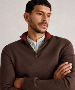 White Stuff - Pullover "NEWPORT", Mid Brown, Merinowolle – Bild 4