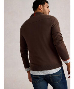 White Stuff - Pullover "NEWPORT", Mid Brown, Merinowolle – Bild 3