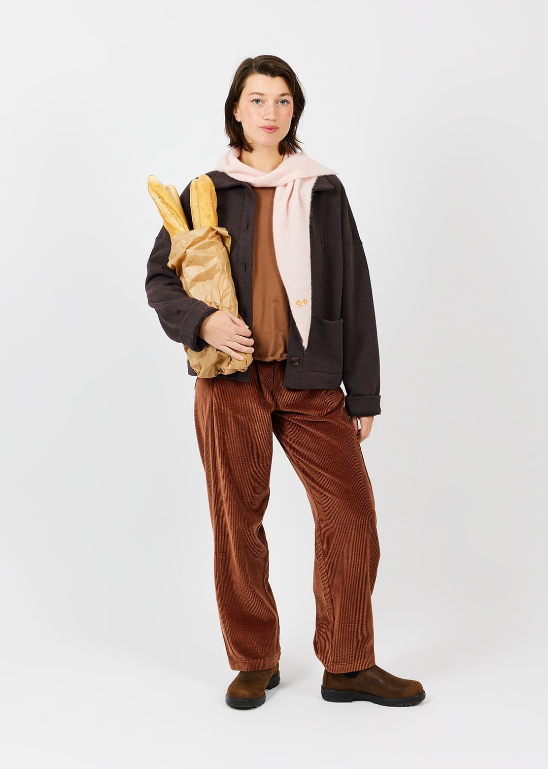 Arsene et les Pipelettes - Dreieckschal Mohair, Ecru, Merinowolle – Bild 3